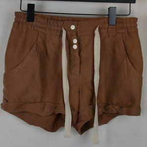 Aritzia Wilfred Buttons fly Linen Blend  short size zero vacation,bike core